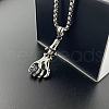 Retro Rock Punk Men's Skull Stainless Steel Pendant Necklaces SP0415-3