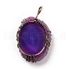 Natural Agate Big Pendants G-H274-06-3
