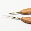 Bamboo Handle Iron Crochet Hook Needles X-TOOL-R034-0.5mm-2
