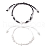 2Pcs Cross Alloy Link Bracelets BJEW-JB11528-1
