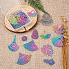 Fashewelry 48Pcs 12 Style 201 Stainless Steel Filigree Pendants STAS-FW0001-14-5