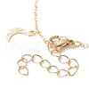 Star & Moon Brass Link Chain Bracelet Making AJEW-JB01150-33-3