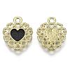 Golden Plated Alloy Enamel Pendants PALLOY-N154-04A-1