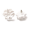 Alloy & 925 Sterling Silver & Acrylic Stud Earrings EJEW-Q013-09A-2