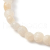 Natural Topaz Jade Faceted Nugget Beads Stretch Bracelet BJEW-JB07217-03-4