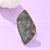 Adjustable Natural Labradorite Rings RJEW-P076-01-2