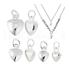   6Pcs 3 Styles 925 Sterling Silver Heart Charms with Jump Rings STER-PH0002-29-7