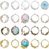 Olycraft Ocean Theme Alloy Open Back Bezel Pendants PALLOY-OC0002-45-1