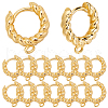 SUNNYCLUE 24Pcs Brass Hoop Earring Findings with Latch Back Closure FIND-SC0012-47-1