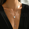 Vintage Stainless Steel Rosary Bead Necklaces MZ7141-4-1