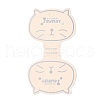 Folding Cat Shaped Paper Jewlery Display Cards for Necklaces CDIS-T004-24-1
