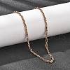 3MM 304 Stainless Steel Rope Chain Necklaces for Women NJEW-B131-07RG-1
