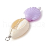 Natural Cowrie Shell & Plastic Shell Shape Pendants PALLOY-JF03808-5