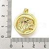 Brass Micro Pave Cubic Zirconia Pendants KK-K354-08D-G-3