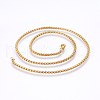 304 Stainless Steel Box Chain Necklaces NJEW-F227-09G-12-1