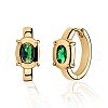 Brass Cubic Zirconia Hoop Earrings FS-WG6F7A1-03-1