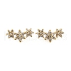 Brass Micro Pave Cubic Zirconia Stud Earrings EJEW-F273-15B-G-1