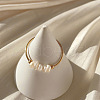 Mother's Day Jewellery 304 Stainless Steel with Natural Baroque Pearl Rondelle Beaded Finger Rings FS-WG39983-01-3
