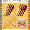   8Rolls 8 Colors Halloween Polyester Printed Grosgrain Ribbon OCOR-PH0004-26-4