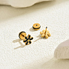 Stainless Steel Enamel Flower Stud Earrings DR1197-5