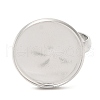 Non-Tarnish 304 Stainless Steel Adjustable Ring Findings STAS-R123-13P-2