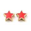 Rack Plating Alloy Enamel Beads ENAM-F146-19G-04-1