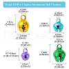 500Pcs 4 Styles Aluminum Bell Charms FIND-YW0004-03-2