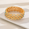 4Pcs Luxurious Oval Zinc Alloy Bangle Set XX0385-2-3