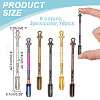  18Pcs 6 Colors Zinc Alloy Snuff Spoon AJEW-NB0006-13-9