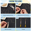 BENECREAT 60pcs Brass Twist Eye Pins KK-BC0013-50-4