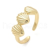 Brass Adjustable Open Cuff Rings for Women RJEW-R032-03G-4