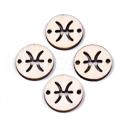 Unfinished Natural Poplar Wood Links Connectors WOOD-S045-139A-11-1