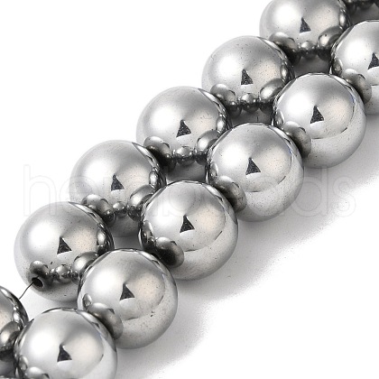 Electroplated Synthetic Magnetic Hematite Beads Strands G-I364-K01-05-1