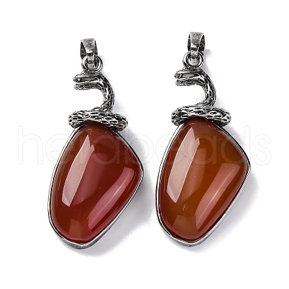 Natural Carnelian(Dyed & Heated) Pendants G-K338-42AS-06-1