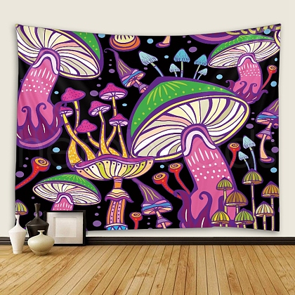 Mushroom Polyester Wall Tapestry MUSH-PW0001-104B-1