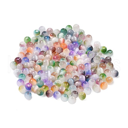 Glass Cat Eye Seed Beads GLAA-V001-4mm-1