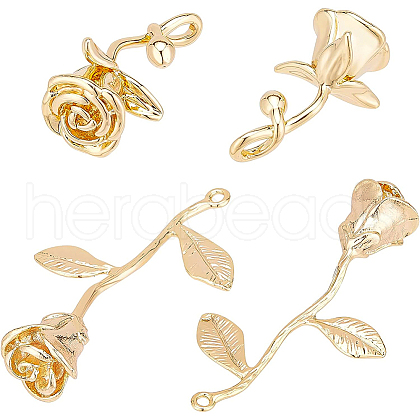 BENECREAT 12Pcs 2 Style Brass Pendants KK-BC0001-92-1