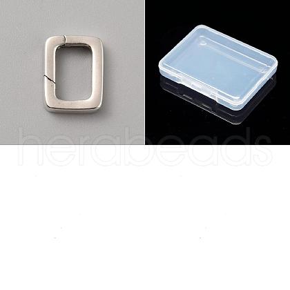 Beebeecraft 2Pcs 925 Sterling Silver Spring Gate Rings STER-BBC0007-35-1