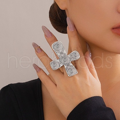 Alloy Adjustable Ring RJEW-K260-01A-P-1