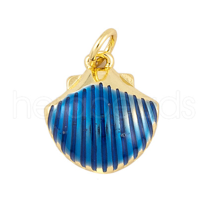 Rack Plating Brass Enamel Pendants KK-P269-09G-02-1
