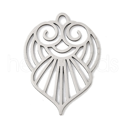 304 Stainless Steel Pendants STAS-S174-40P-1