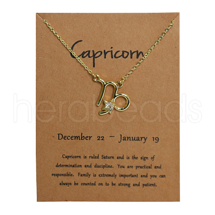 Alloy Crystal Rhinestone Constellation Pendant Necklaces for Women WG4ACA0-10-1
