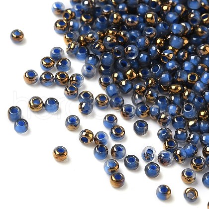 Electroplated Glass Beads GLAA-Q120-02A-03-1