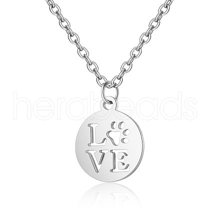 201 Stainless Steel Pendants Necklaces NJEW-S063-TN450-1-1