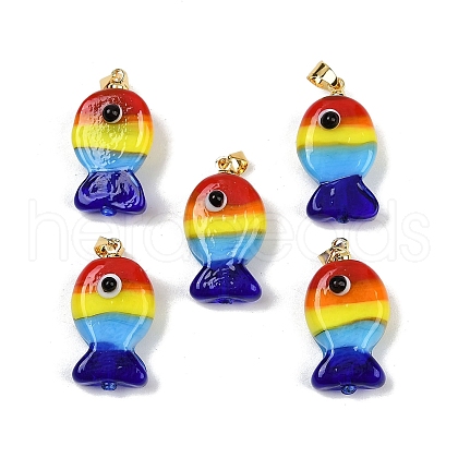 Handmade Lampwork Pendants LAMP-A007-01G-05-1