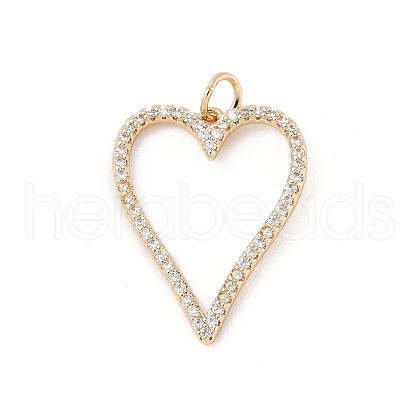 Brass Micro Pave Cubic Zirconia Pendants KK-Z107-15G-02-1