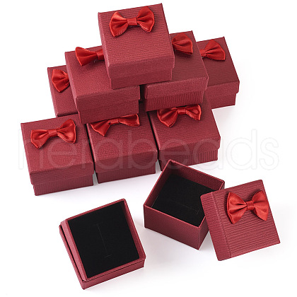 Square Cardboard Paper Ring Gift Storage Boxes CON-TAC0001-17G-1
