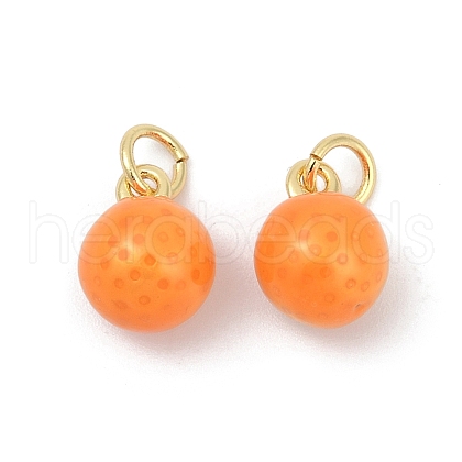 Brass Enamel Charms KK-U062-20G-1