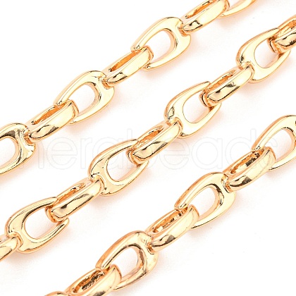 Alloy Teardrop Link Chains LCHA-K001-02G-1