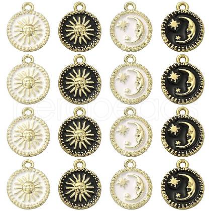 20Pcs 4 Styles Alloy Enamel Pendants ENAM-CJ0003-79-1